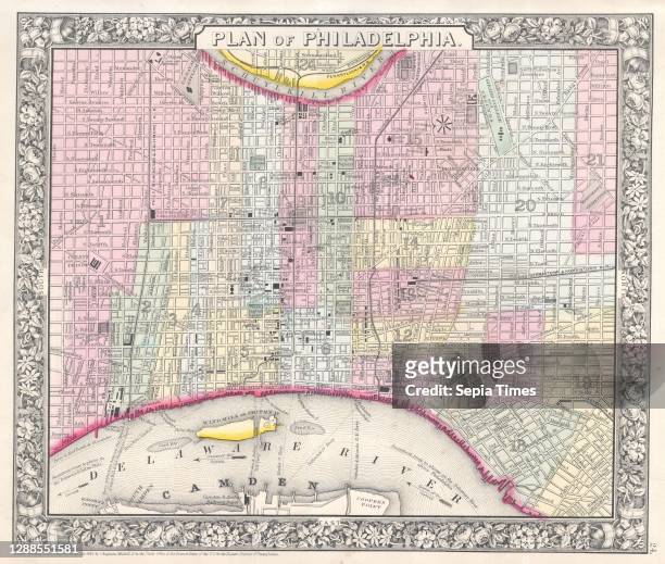 Mitchell Plan or Map of Philadelphia, Pennsylvania.