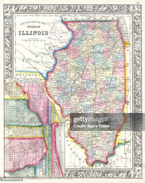 Chicago Inset Map W Map Photos and Premium High Res Pictures - Getty Images