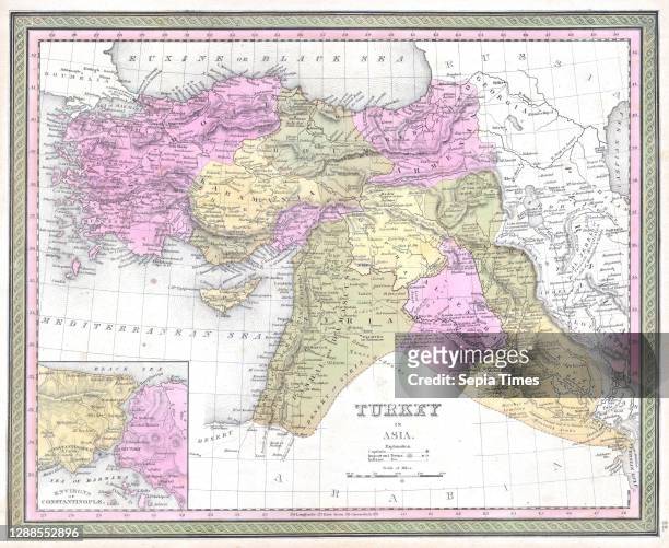 Mitchell Map of Turkey, Iraq, Syria, Palestine .