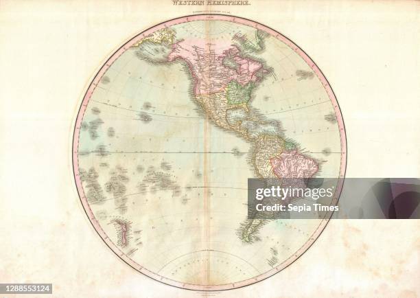 Pinkerton Map of the Western Hemisphere, North America, South America, John Pinkerton, 1758 – 1826, Scottish antiquarian, cartographer, UK.