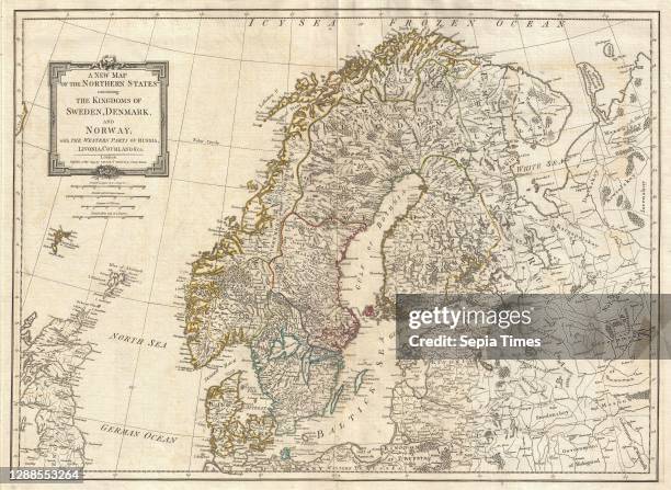 Laurie and Whittle Map of Norway, Sweden, Denmark and Finland, 1794