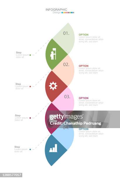 business data visualization. timeline infographic icons designed for abstract background template stock illustration infographic, staircase, footpath, road map - path infographic stock illustrations
