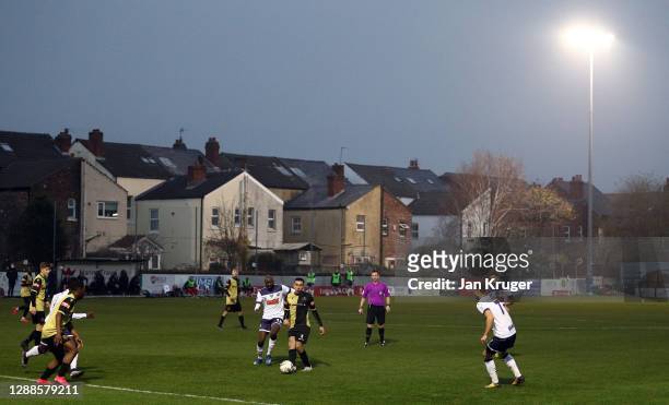 General view of play during the FA Cup Second Round match between Marine and Havant And Waterlooville on November 29, 2020 at The Marine Travel Arena...