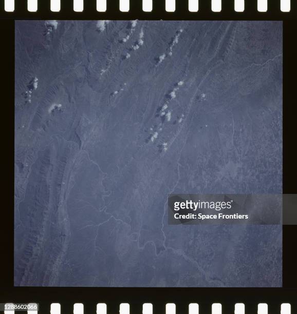 Kirkuk in Iraq, as seen from the Space Shuttle Columbia during NASA's STS-1 mission, April 1981.