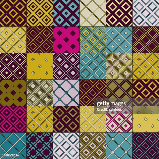 Patchwork Quilt Pattern Photos and Premium High Res Pictures - Getty Images