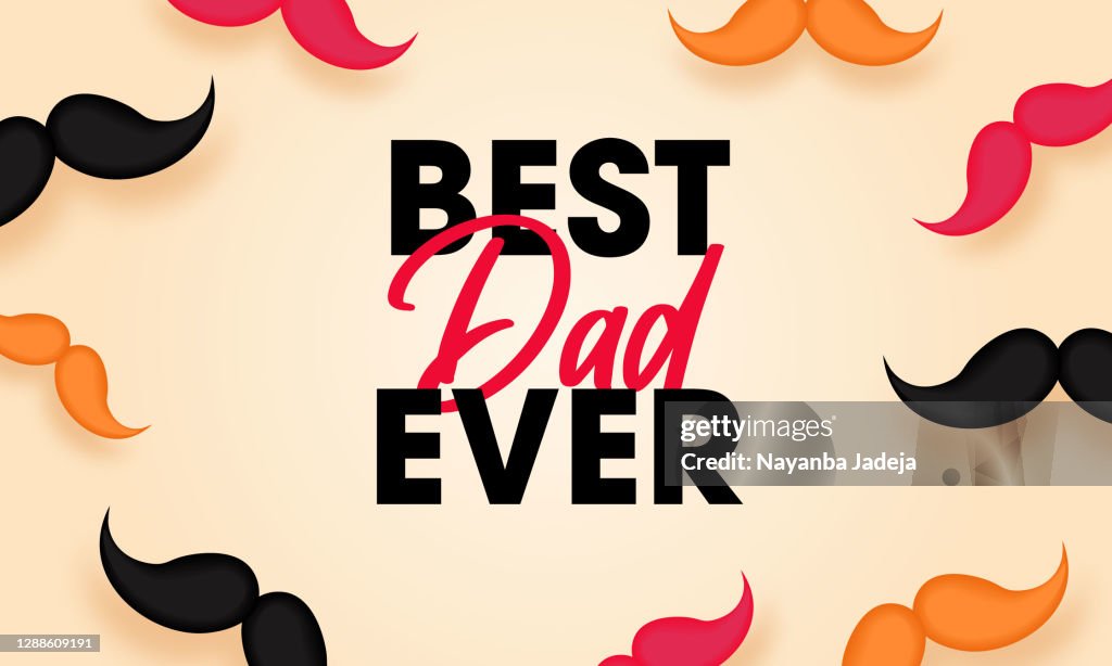 Best Dad Inscriptions Fathers Day Lettering Calligraphic Design Best Dad Inscription High-Res ...