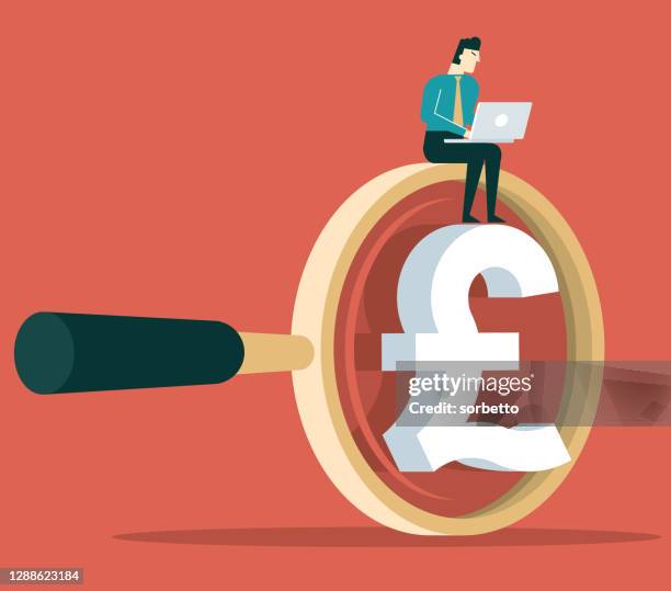 search dollars financial wealth - pound sign - bulging eye stock illustrations