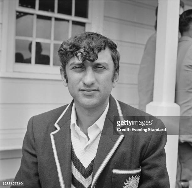 Indian test cricketer Abbas Ali Baig, UK, 1971.