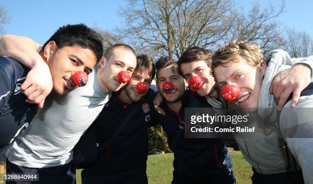 England Rugby players Manu Tuilagi, Mike Brown, Ben Foden, Danny Care, Lee Dickson and Billy Twelvetrees do something funny for money and encourage...
