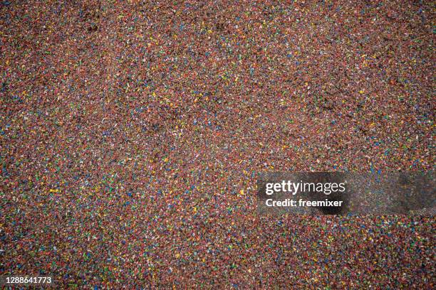 heap of milling copper - shavings stock pictures, royalty-free photos & images