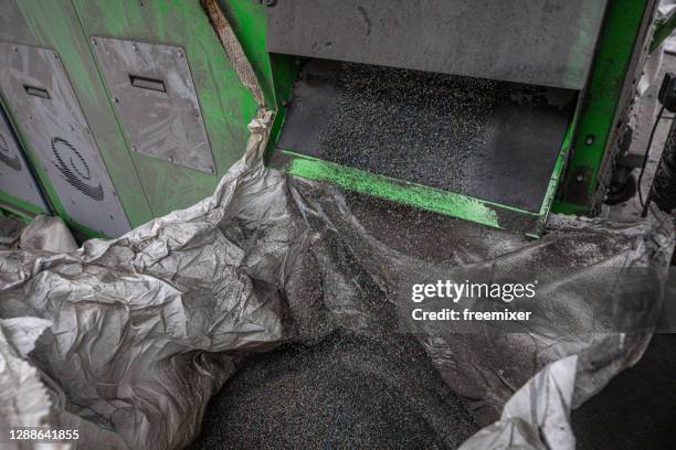 copper falling from milling machine - iron filings stock pictures, royalty-free photos & images