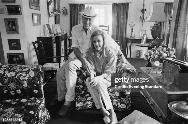 English actor Michael Wilding and his wife, actress Margaret Leighton , UK, August 1971.