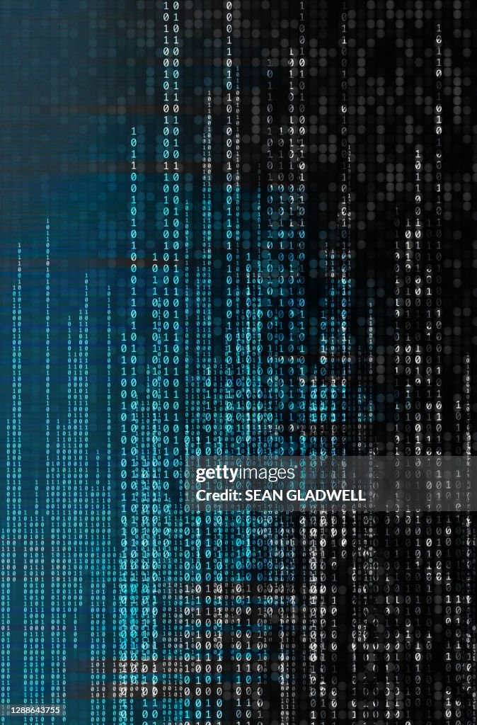 Digital binary code numbers