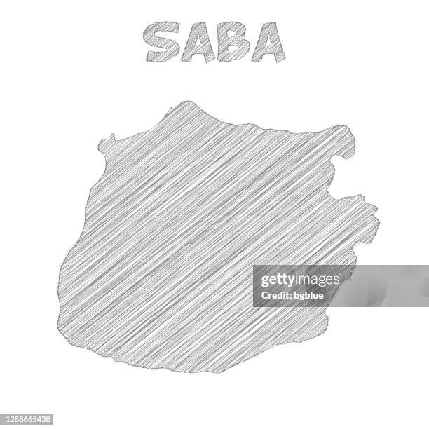 Sab Map Backround Saba Map Hand Drawn On White Background High-Res Vector Graphic - Getty ...