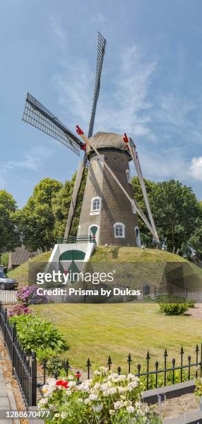 Towermill on a mound called Aarssensmolen / De Dageraad, Zeeland, Noord-Brabant, Netherlands.