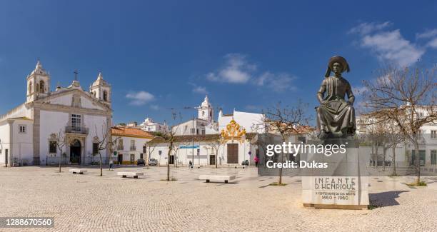 Statue at the Praca Infante Dom Henrique, Lagos, Portugal.