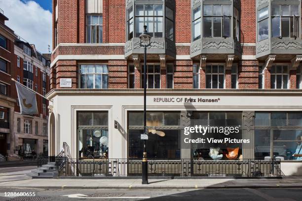 Street view of Republic of Fritz Hansen. Fritz Hansen, London, United Kingdom. Architect: N/A, 2018.