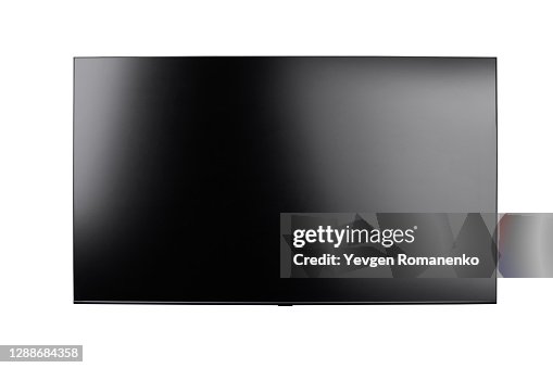 Flat led TV monitor isolated on white, clipping paths Flat led TV monitor isolated on white, clipping paths