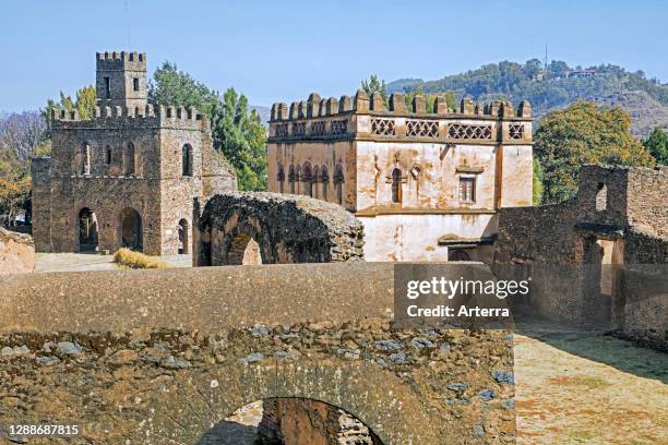 Fasil Ghebbi / Royal Enclosure and 17th century Emperor Fasilides' castle, North Gondar Zone, Amhara Region, Ethiopia, Africa.