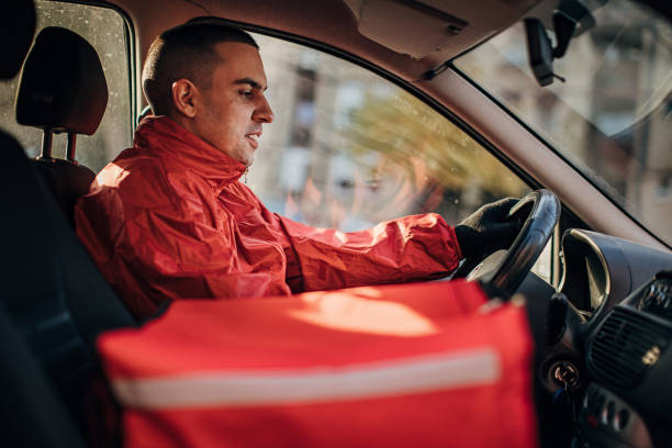 Delivery Car Rider 552 Pizza Delivery Driver Stock Photos, High-Res Pictures, and Images ...