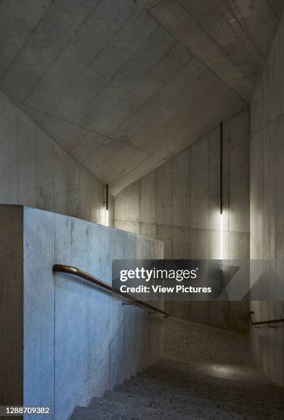 Staircase. The National Museum of Switzlerand, Zurich, Switzerland. Architect: Christ and Gantenbein, 2016.