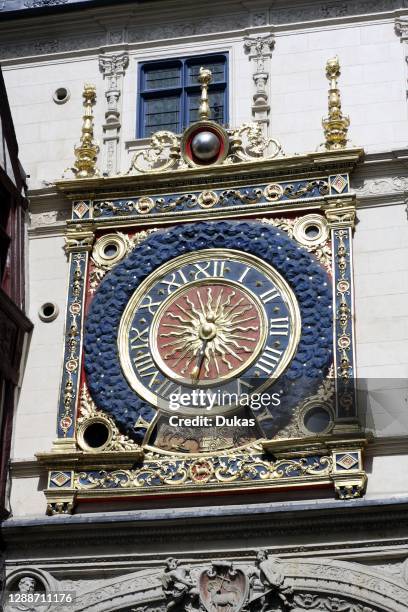 Gros Horloge, Astronomical Clock, Rouen, Normandy, France.