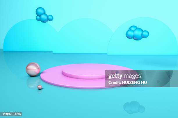 3d render pink platform - awards ceremony poster stock pictures, royalty-free photos & images