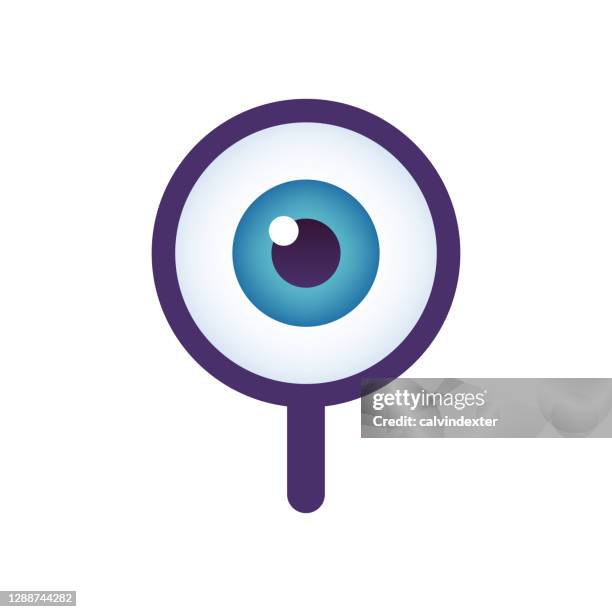 lupe mit blick auf sie icon-design - fbi stock-grafiken, -clipart, -cartoons und -symbole