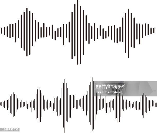 sound waves - wave pattern stock illustrations