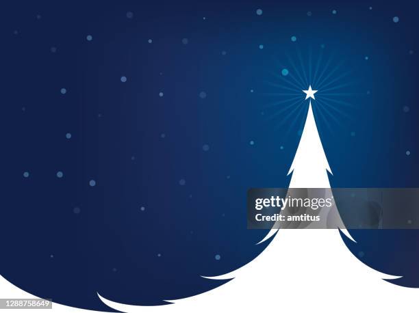 xmas tree snow - string lights isolated stock illustrations