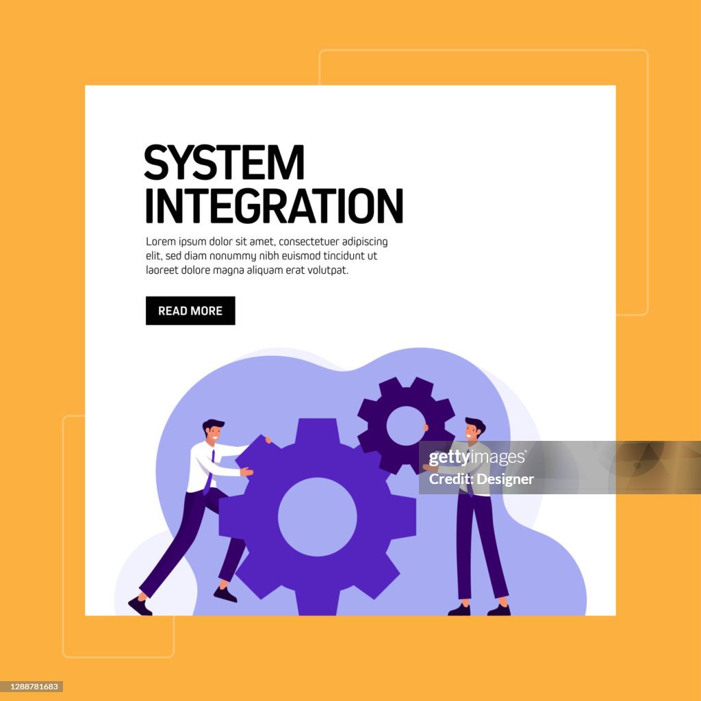 System Integration Concept Vector Illustration For Website Banner ...