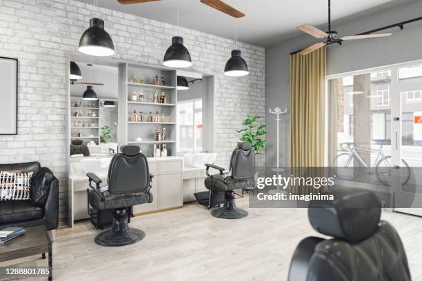 kapperszaak - barber shop stockfoto's en -beelden