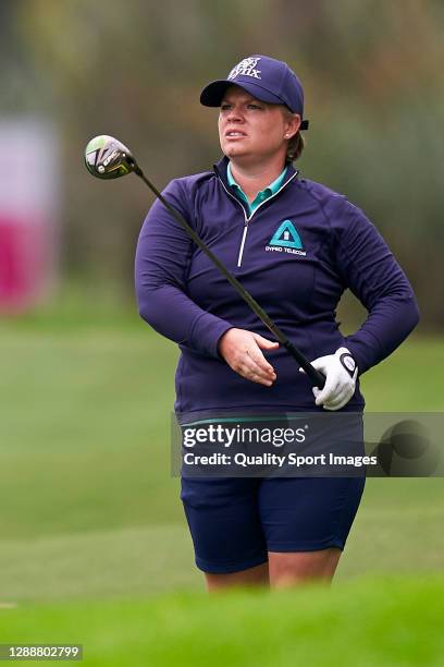 Lydia Hall of Wales in action during Day Four of the Andalucia Costa del Sol Open de Espana Femenino at Real Club Golf Guadalmina on November 29,...