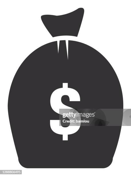 financial money bag icon - digital last will stock illustrations