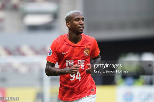 Anderson Talisca in action during the AFC Champions League Group G match between Guangzhou Evergrande and Suwon Samsung Bluewings at the Khalifa...