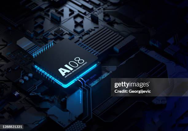 chipset de inteligencia artificial - cpu fotografías e imágenes de stock