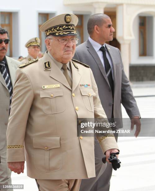 Le chef d'état-major algérien Ahmed Gaid Salah en uniforme militaire le 20 mai 2014 à Alger, Algérie.