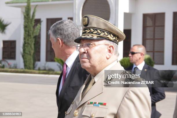 Le chef d'état-major algérien Ahmed Gaid Salah en uniforme militaire le 20 mai 2014 à Alger, Algérie.