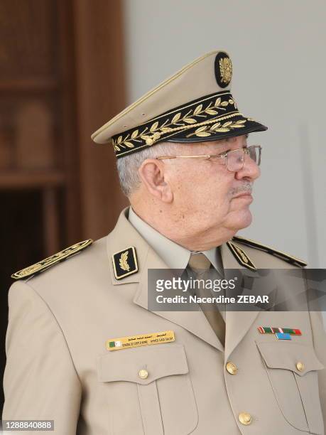 Le chef d'état-major algérien Ahmed Gaid Salah en uniforme militaire le 20 mai 2014 à Alger, Algérie.