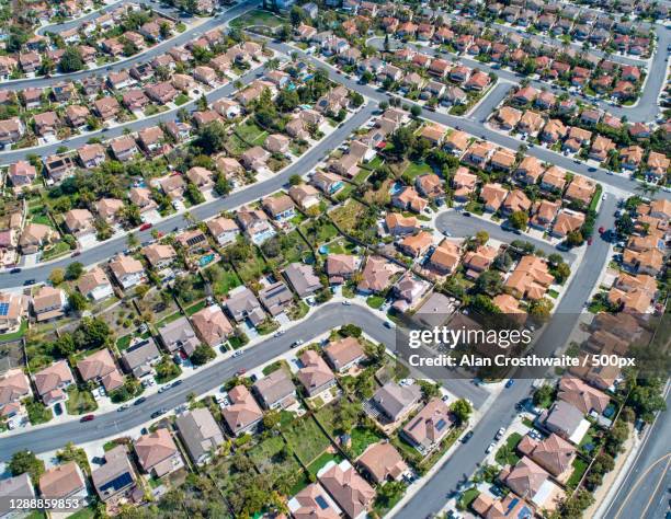 aerial view of residential area,san marcos,california,united states,usa - housing development stock-fotos und bilder