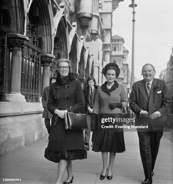 Margaret Campbell, Duchess Of Argyll outside the Royal Courts of Justice in London, UK, 9th November 1971. She is suing her solicitor for negligence.