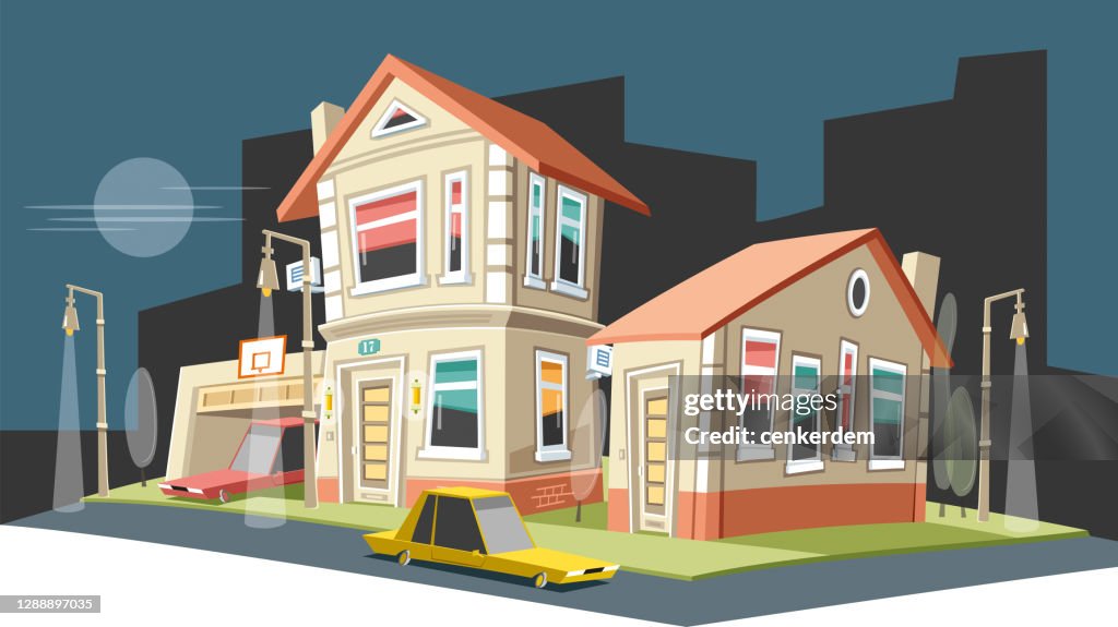 Detached houses neighborhood