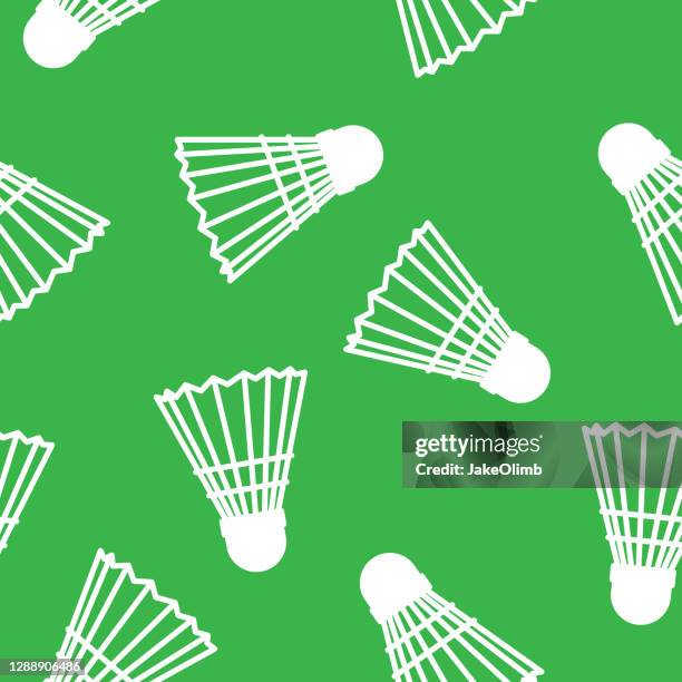 shuttlecock muster silhouette 2 - badminton shuttle stock-grafiken, -clipart, -cartoons und -symbole