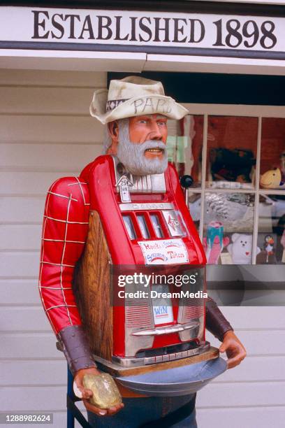 One Slot Machine 1990s One Armed Bandit Slot Machine Fashioned Like An Old Prospector ...