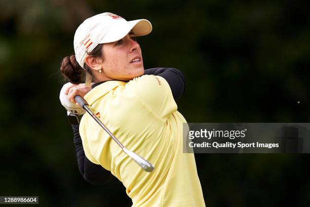 Ana Pelaez of Spain in action during Day three of the Andalucia Costa del Sol Open de Espana Femenino at Real Club Golf Guadalmina on November 28,...