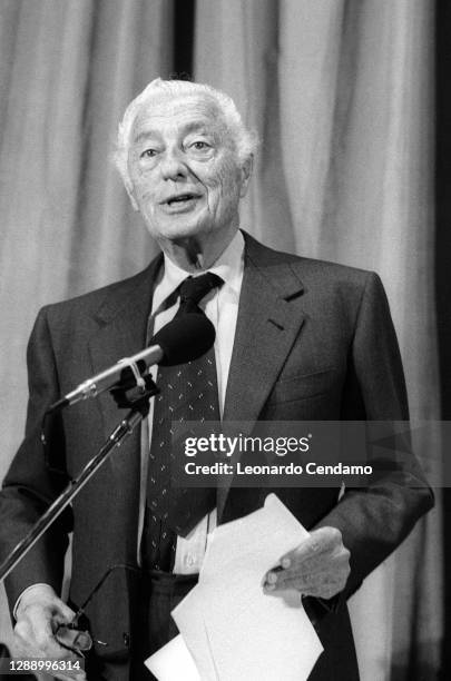 Italian industrialist Gianni Agnelli , Milan, Italy, 16th October 1992.