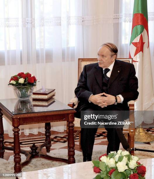 Le président algérien Abdelaziz Bouteflika le 3 mars 2014, Alger, Algérie.