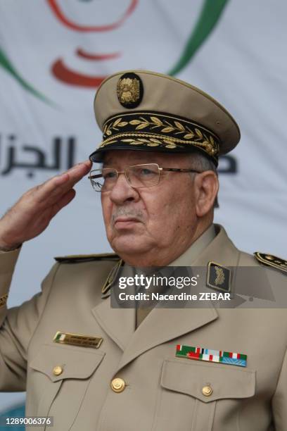 Le chef d'état major algérien Ahmed Gaid Salah le 1er mai 2016 à Alger, Algérie.