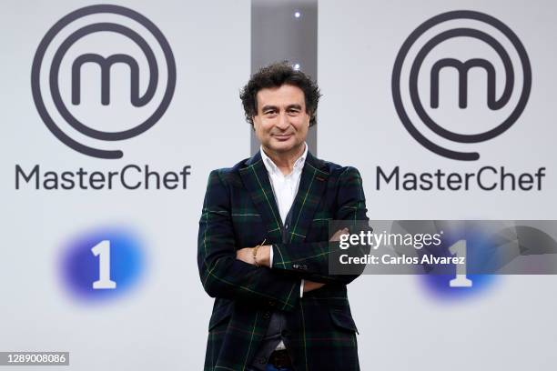 Chef Pepe Rodriguez attends 'MasterChef Abuelos' presentation at RTVE studios on December 02, 2020 in Madrid, Spain.