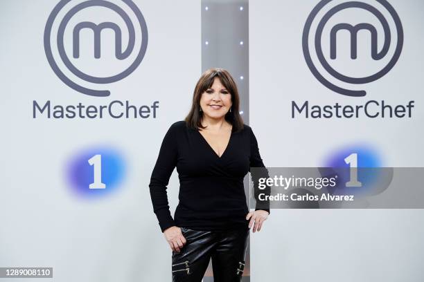 Actress Loles Leon attends 'MasterChef Abuelos' presentation at RTVE studios on December 02, 2020 in Madrid, Spain.